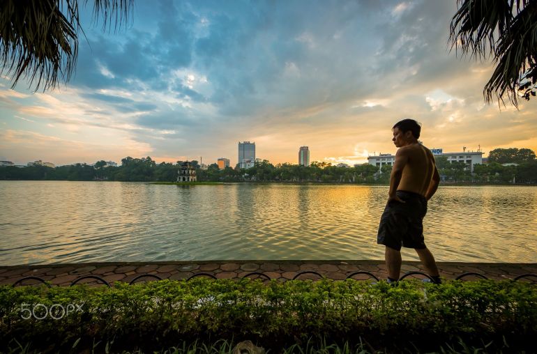 Local-people-doing-sunrise-exercise